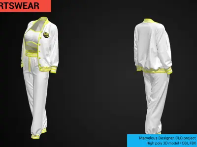Sportwear  Marvelous Designer CLO project 3D model
