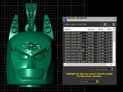  Warrior Mask Pendant  3D Printable Model 3D print model