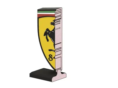 Stand Logo Ferrari 3D print model
