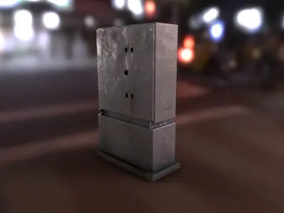 Electrical Fuse Box Free low-poly 3D model