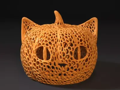 cheshire halloween voronoi 3D print model