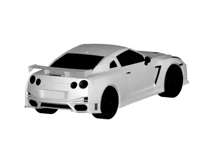 Nissan GTR 3D model get