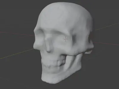 Gold Skull Free low-poly 3D model