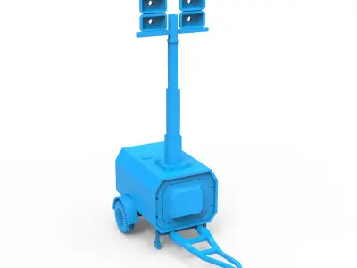 Flood Light Trailer 3D print model