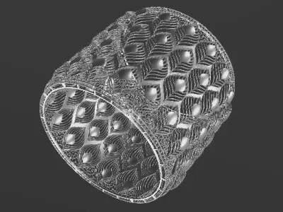 Golden Canopy Cuff 62MM-60gm 3D print model