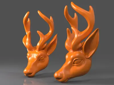 Deer Head02 3D print model