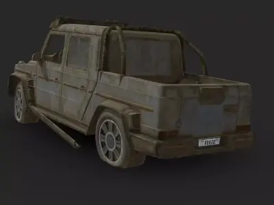 Abandoned Car - Brabus 800 Adventure Low-poly 3D model