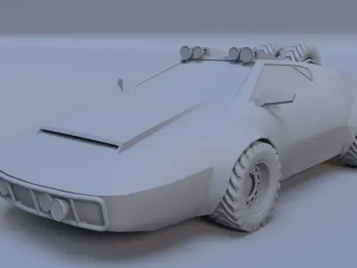 Racing Car Low-poly 3D model