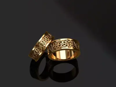 Rings celtic wedding 3D print model