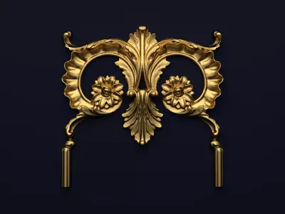 Classic decor ornament v-3D model 33 3D model