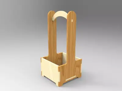 Flower Box For Laser Cut  3D print model purchase