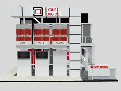  Booth Exhibition Stand a511 3D model