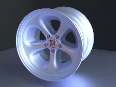 Magnesium alloy wheel 3D model