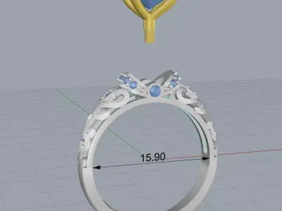 ring woman  3D print model 66