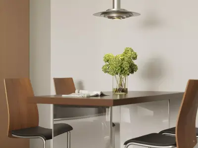 Modern living room dining room bedroom interior scenes 462 3D model