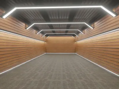 Car studio interior 3D model