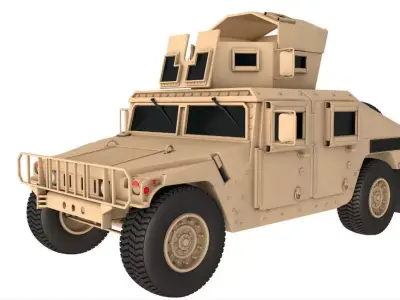 Humvee M1151 Enhanced Armament  3D model