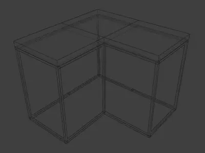 Design Table Set Free low-poly 3D model