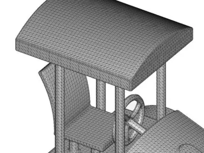 Classic Road Roller Machine 3D print model