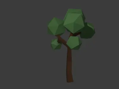 Low-Poly Stylized Tree Free low-poly 3D model