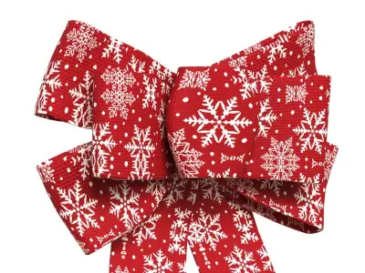 Christmas Bow Ribbon 18 Low-poly 3D model