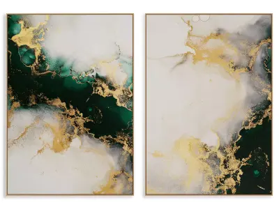Abstract Painting Frame set 3D model 29
