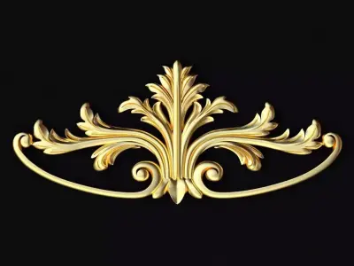 Central decor ornament for furniture 3D model 363