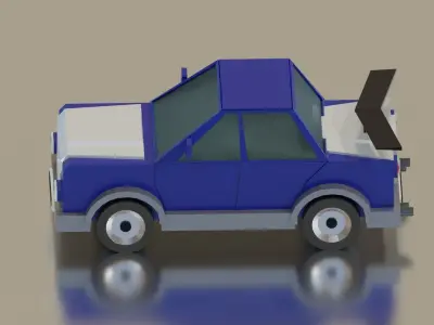 Low Poly Racing Car Low-poly 3D model