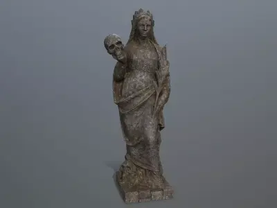 Afrodit Statue Low-poly 3D model