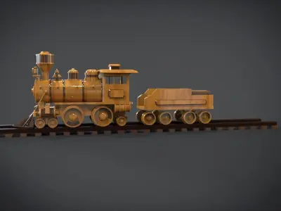 Wooden Train 3D print model