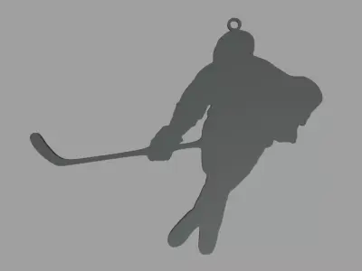 Hockey Key Ring Chain 03 3D print model