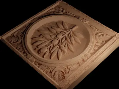 Olive Branch CNC 3d Print High Relief Sand Casting 3D print model