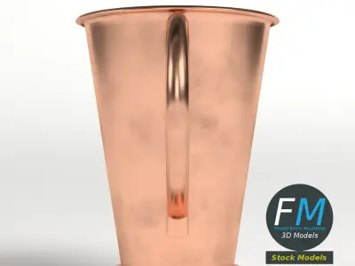 Copper mug cup 3D model