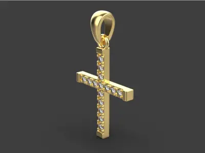 Cross Pendant 52968 3D print model
