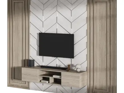 Modern TV Wall 038 3D model