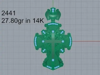 Cross Pendant 2441 3D print model