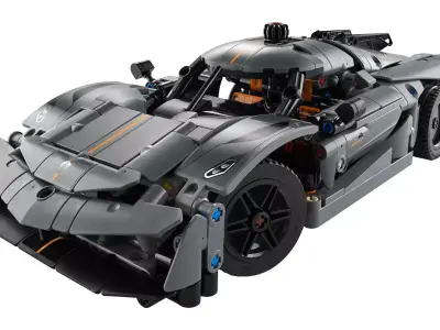 TwindBricks3D - 42173 Koenigsegg Jesko Absolut Gray Hypercar 3D print model