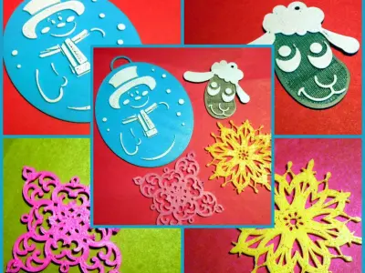 Christmas decorations Free 3D print model