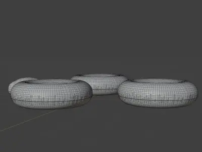 Inflatable Fruits Float 3 in 1 3D Model 3D model