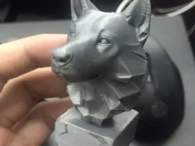 Dog head sculpture 3D print model buy