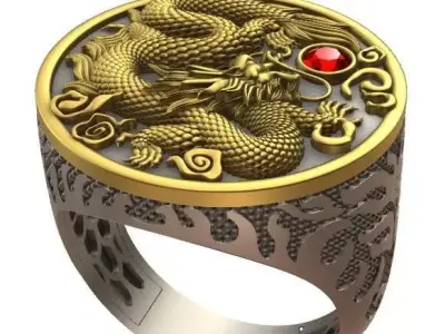 Dragon Ring 3D print model