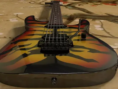 George Lynch esp Tiger Flame 3D model