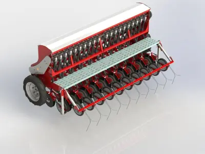 WG 1022 - Mounted mechanical seed drill 3D model