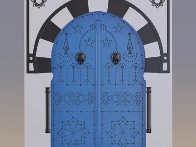 Traditional Tunisian door 3D model