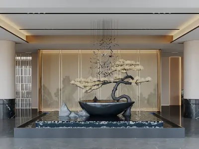 hotel lobby 3D model