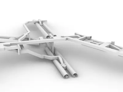 Kings Cross St Pancras Underground Station in London 3D model