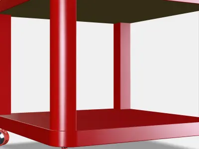 TINGBY Side table on castors 2 Low-poly 3D model