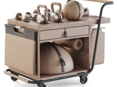 SOPHIA  SET WITH GYM EQUIPMENT 3D model