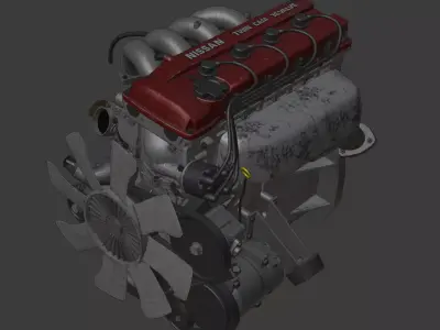 KA24DE S13 Engine 3D model