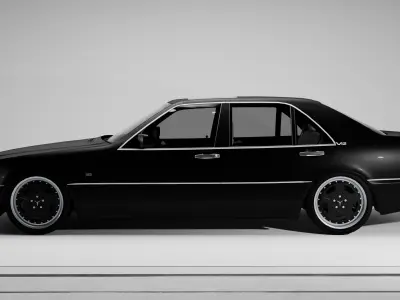 Mercedes-Benz W140 AMG Low-poly 3D model